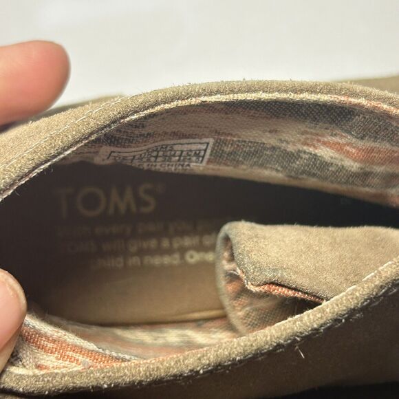 Toms Ankle Boots Women's Size 7.5 Wedge Heel Lace Up Shoes Suede - Picture 6 of 7